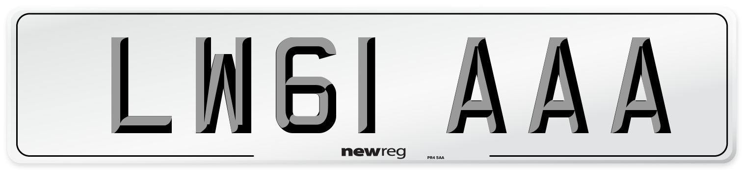 LW61 AAA Number Plate from New Reg